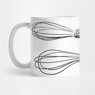 Cooking and Baking Whisks Line Drawing Mug